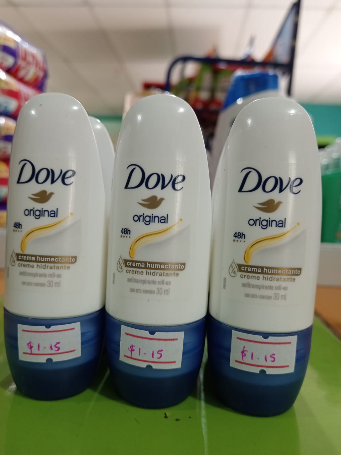 DESODORANTE DOVE ROLLON ORIGNAL 30ML