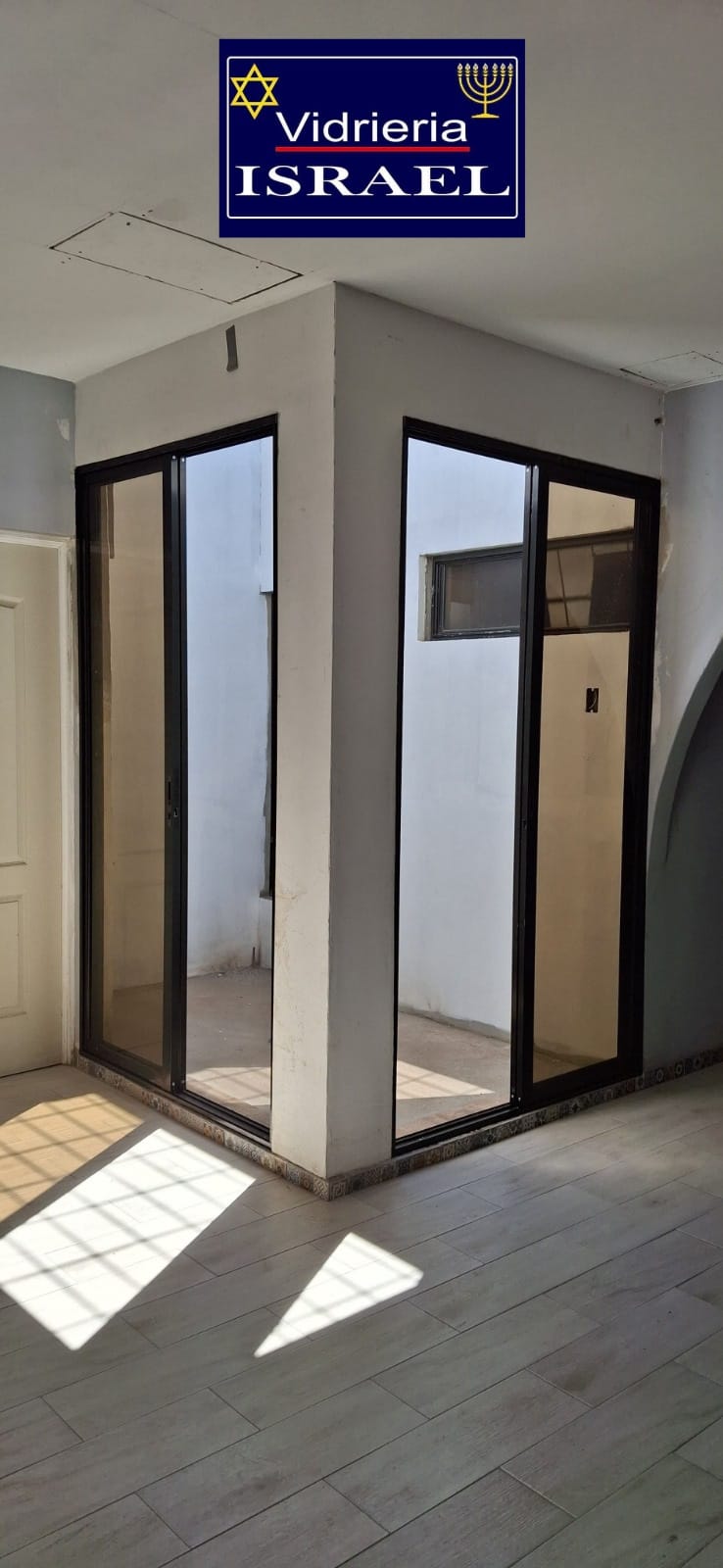 PUERTA CORREDIZA 2B 2T ALUMINIO BRONCE